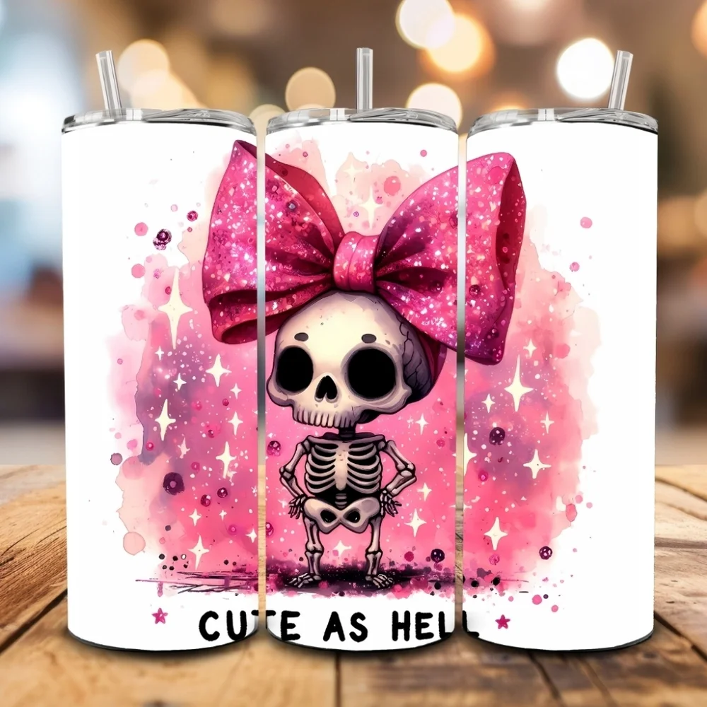 Cute As Hell 20 Oz  Tumbler With Lid and Straw 6-19